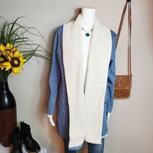 Eddie Bauer sherpa lined coat with hood